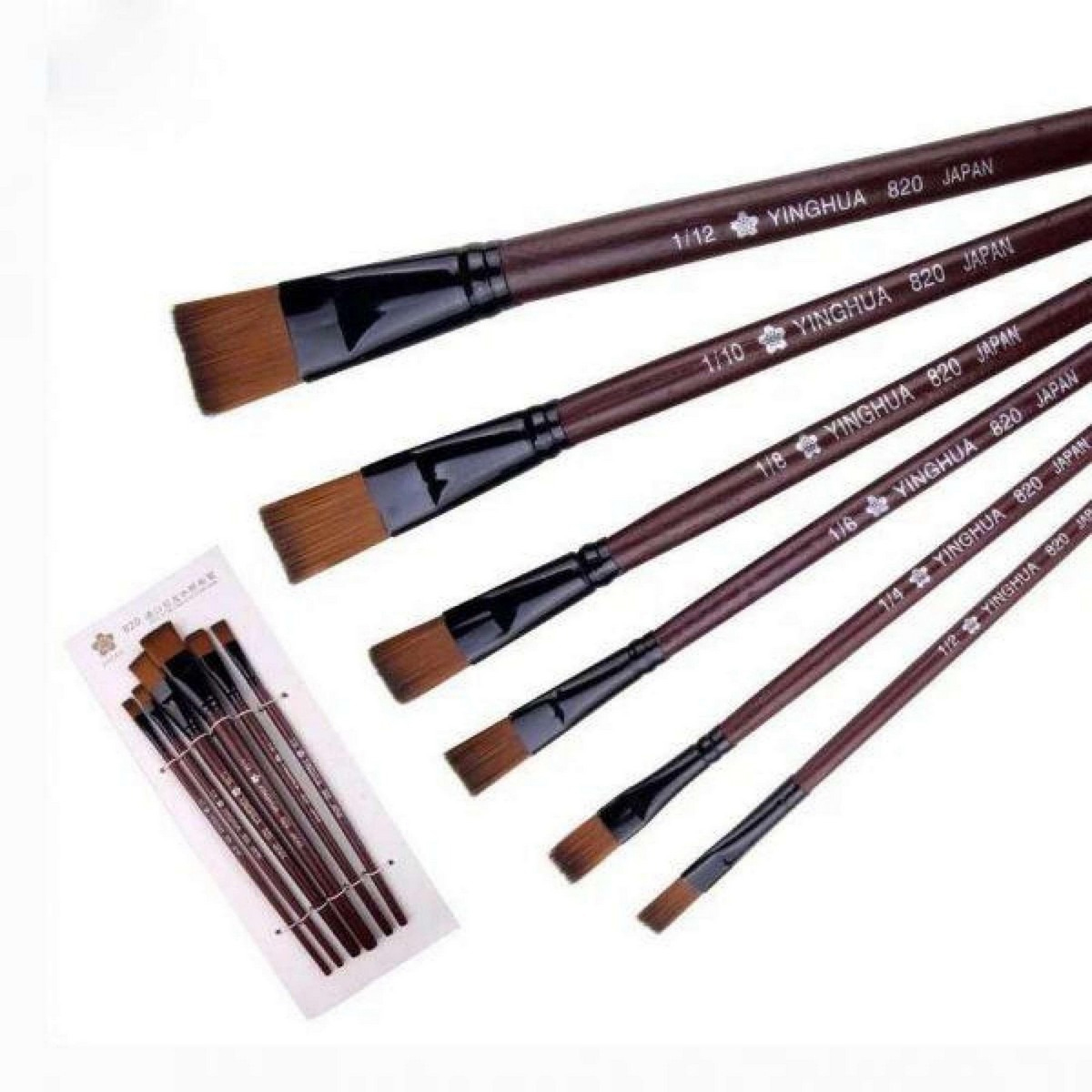 OMEGA BRUSH OIL FLAT TIP # 12